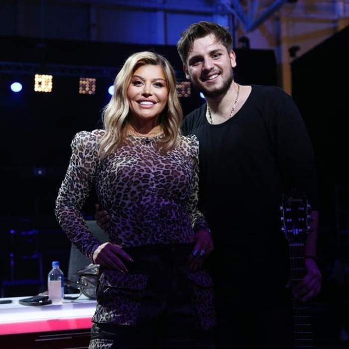 Loredana Groza alături de Adrian Petrache pe scena X Factor.