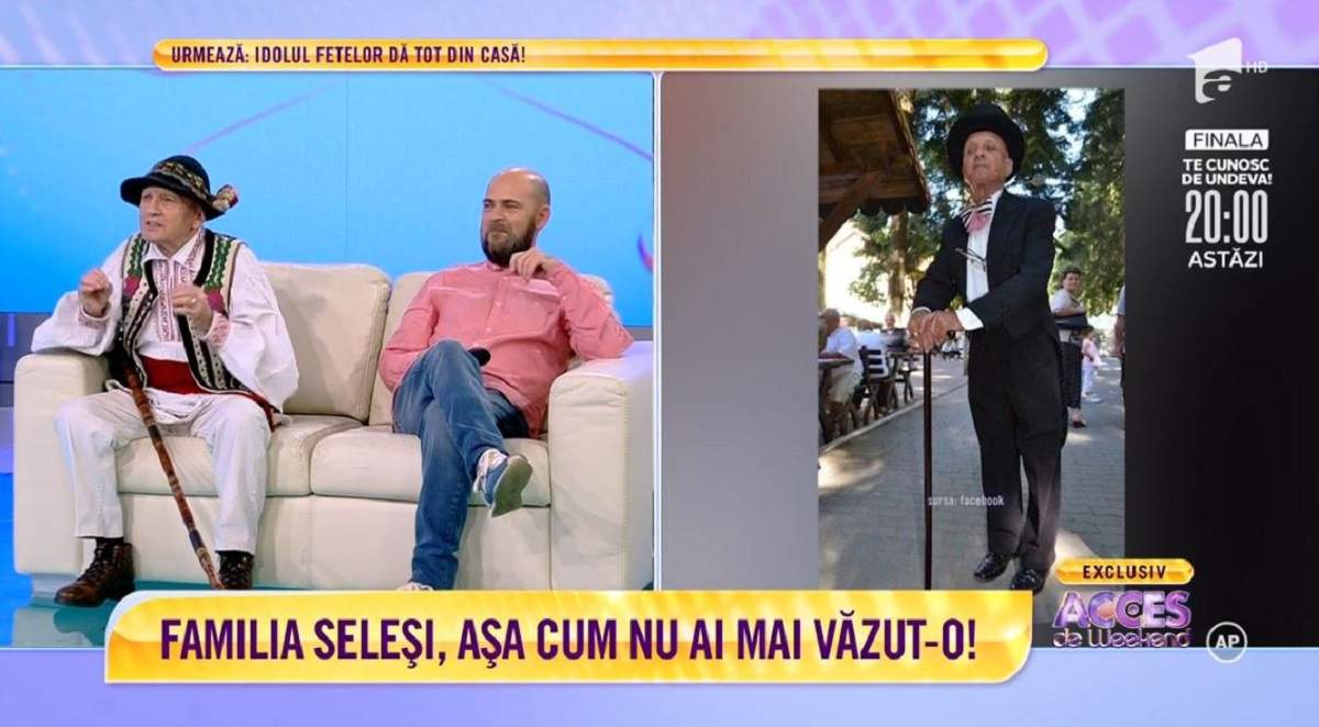 Cosmin Seleși și tatăl lui, Ioan, apariție de senzație la Acces Direct de Weekend! Împart aceeași pasiune pentru actorie! / VIDEO