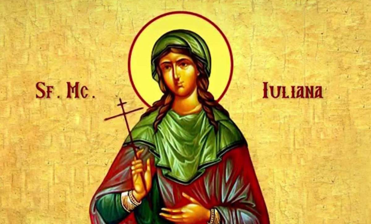 O icoană cu Sfânta Muceniță Iuliana