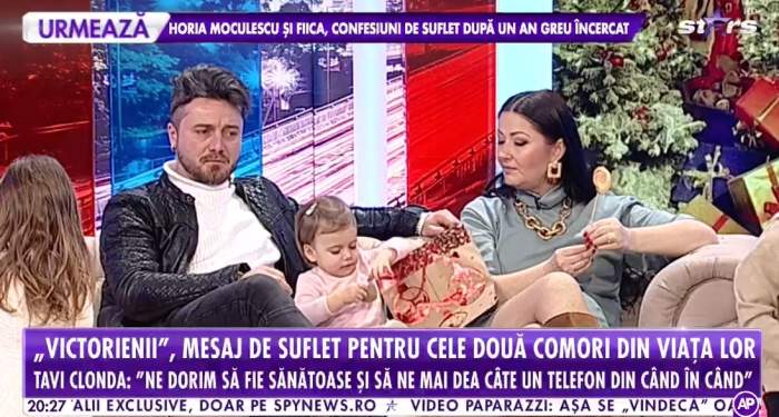 Gabriela Cristea și Tavi Clonda, mesaje de suflet pentru fiicele lor, în direct la Antena Stars! Ce le-au transmis celor două fetițe! / FOTO