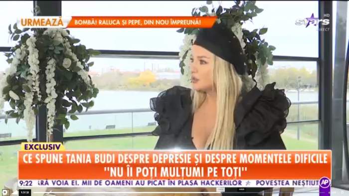 Tania Budi, adevărul despre momentele de depresie. „Tot cu tine trebuie să vorbești”