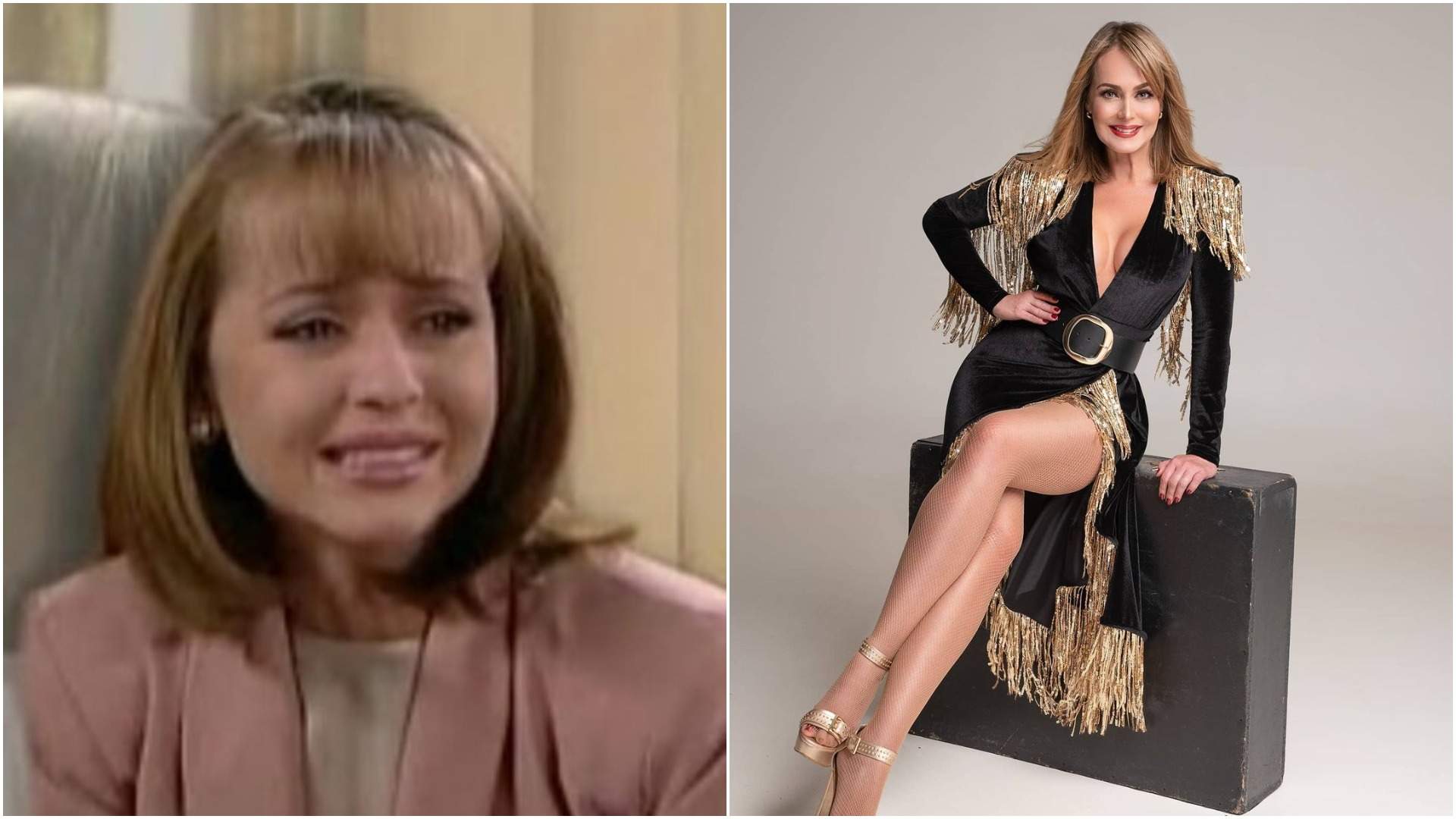 Colaj cu Gabriela Spanic în adolescență și în prezent,