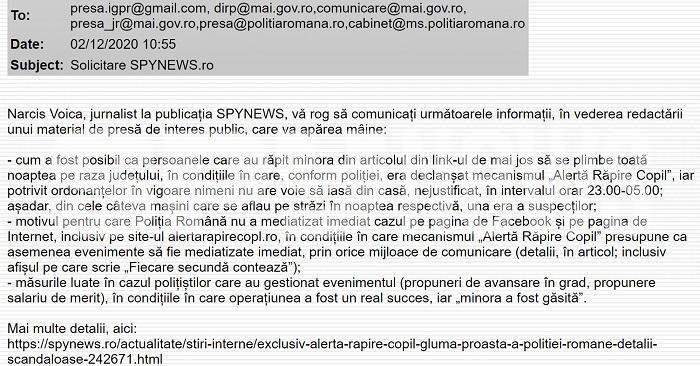 Anunțul incredibil făcut de Ministerul de Interne, în cazul fetei care a fost răpită de pe stradă / Document exclusiv