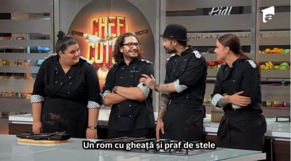 Chef Florin Dumitrescu este in bucataria Chefi la cutite cu concurentii echipei lui