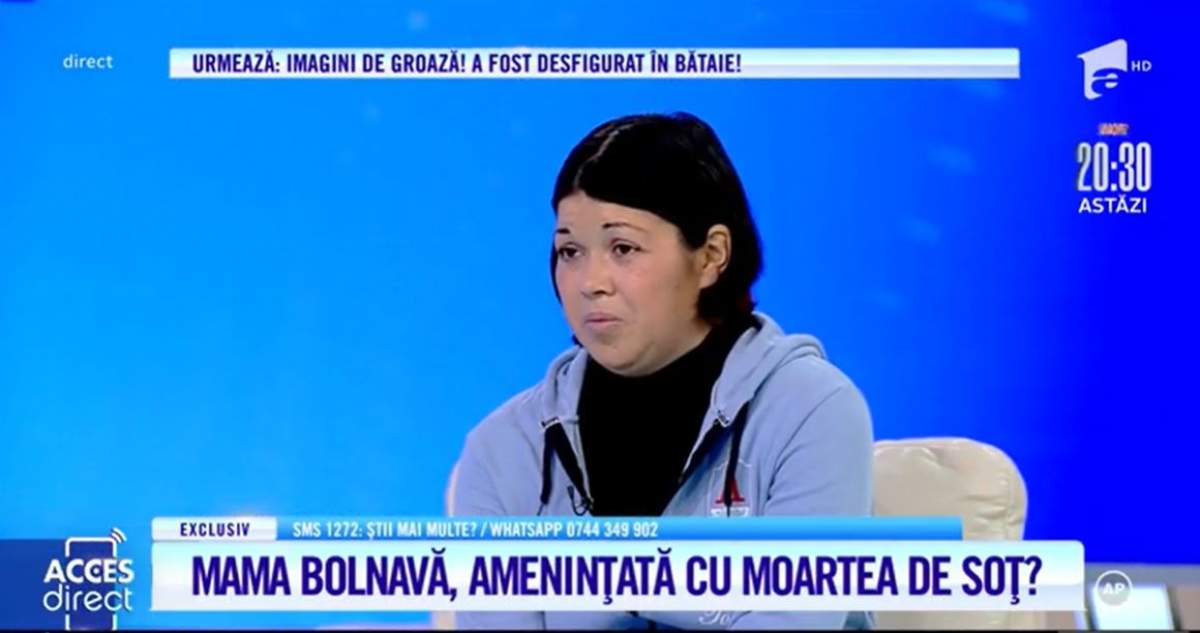 Acces Direct. Mamă bolnavă de cancer, maltratată crunt de soț! Femeia este amenințată că i se vor lua cei trei copii: „Spune că nu mai are ce face cu mine” / VIDEO