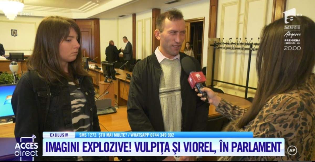 Viorel și Vulpița au ajuns la Parlament! Au participat la ședință, iar Veronicăi i s-a făcut rău / VIDEO