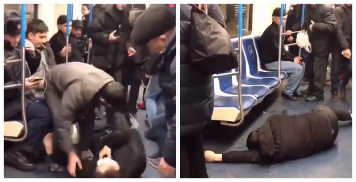 Panică la metrou! Un bărbat s-a prăbuşit la podea şi s-a strigat că e infectat cu coronavirus / VIDEO