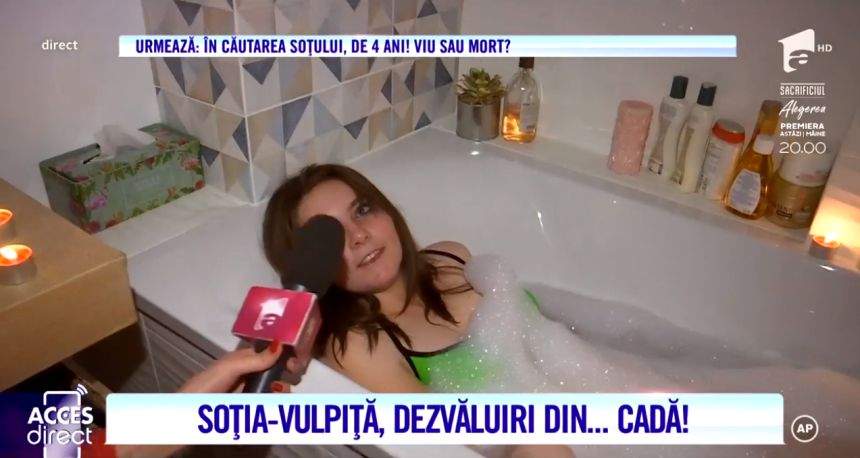 Vulpiţa, viaţă de star pentru o zi. Soţia lui Viorel, răsfăţată la sală, la shopping şi... într-o baie plină cu spumă / VIDEO