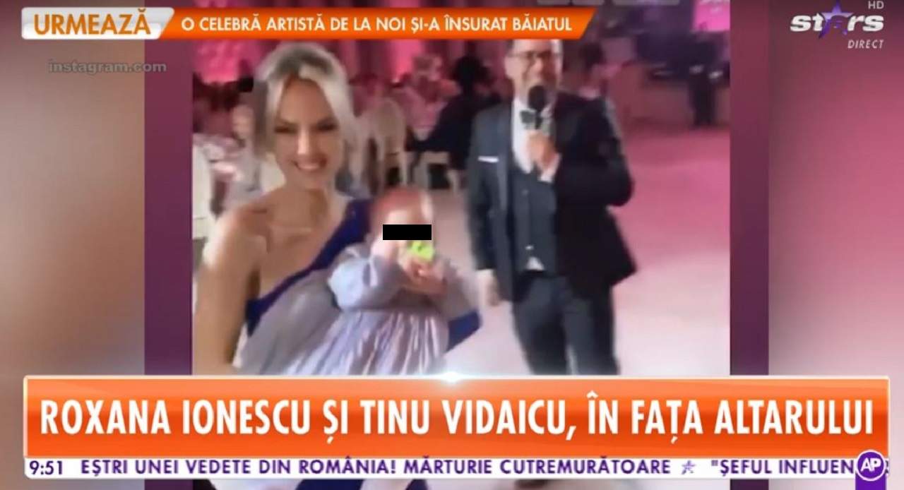 VIDEO / Roxana Ionescu şi Tinu Vidaicu au devenit naşi! Invitaţii nu şi-au putut lua ochii de la cei doi