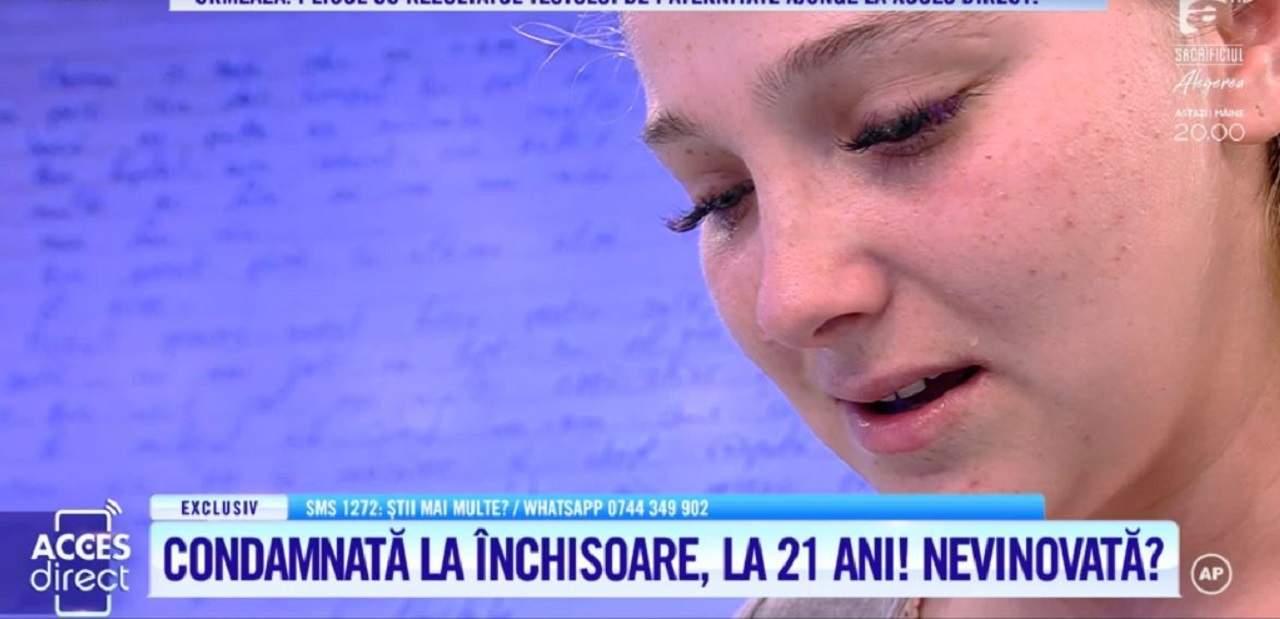 VIDEO / Condamnată la închisoare, la doar 21 de ani. Tânăra susţine că este nevinovată şi vrea să-şi pună capăt zilelor: "Prefer să mor decât aşa"