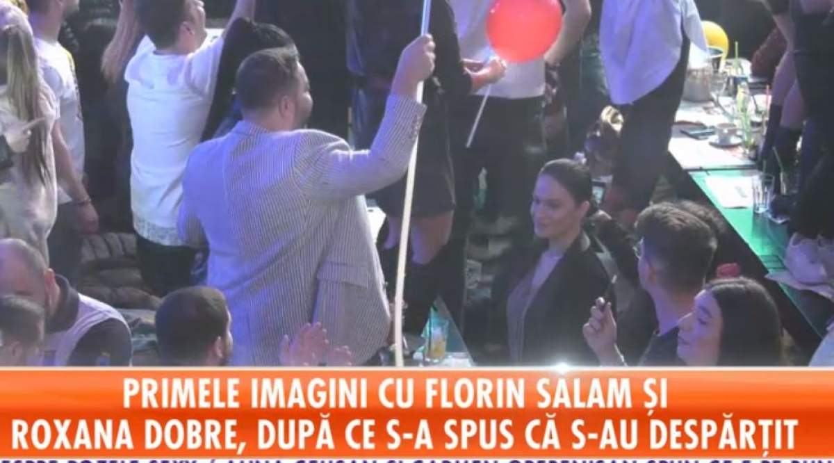 VIDEO / S-a spus că s-au despărţit, dar imaginile spun altceva. Florin Salam şi Roxana Dobre, ipostaze de senzaţie