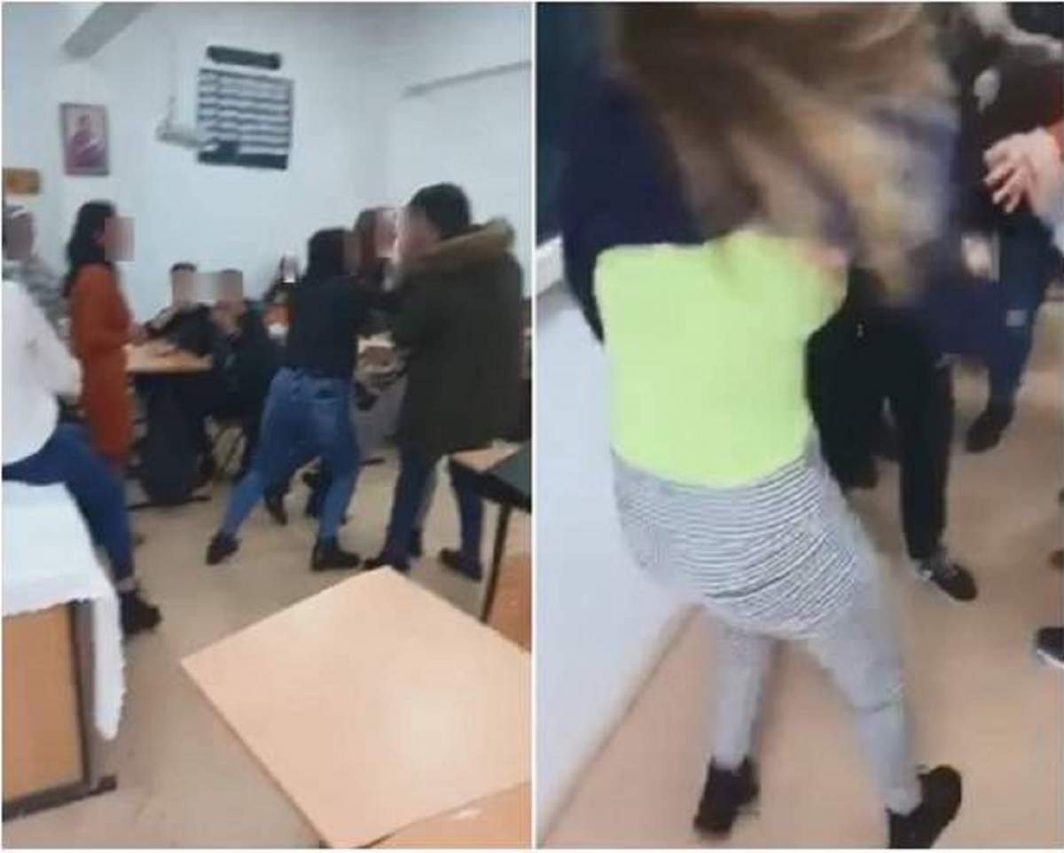 Două eleve din Maramureş s-au bătut sub ochii profesoarei. Colegii filmează şi aplaudă / VIDEO