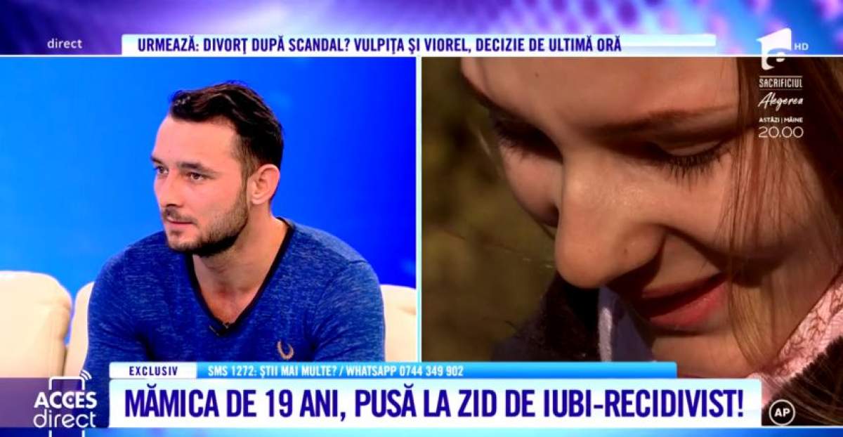 Iubitul mamei de 19 ani, bătută şi alungată de acasă, îi dă replica. ''Eu când mergem la muncă trebuia să mănânc de la colegi''