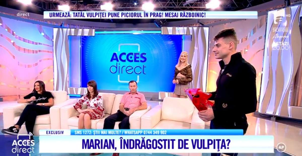 Marian, surpriză romantică pentru Vulpiţă. După ce ieri i-a declarat iubirea, astăzi a întâmpinat-o cu un buchet de trandafiri / VIDEO