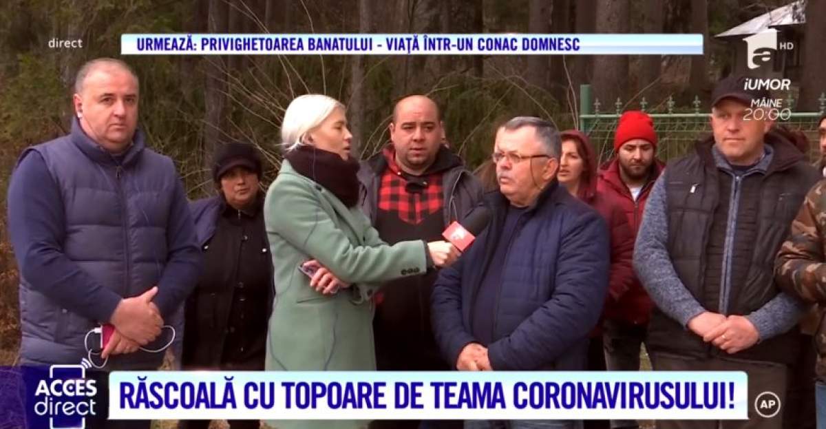 Răscoală cu topoare şi bâte de frica coronavirusului. Localnicii din Nucşoara îşi strigă revolta. ''Ne simţim în pericol''