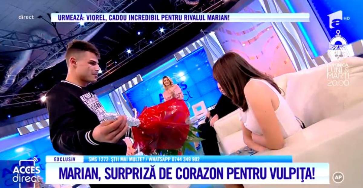Amantul Marian, cadou special pentru Vulpiţă. I-a compus şi o poezie. ''Crede în inima ta, nu te va trăda'' / VIDEO