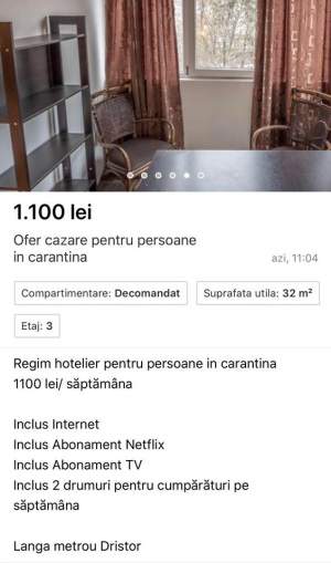 Cazare în regim hotelier, în București, pentru persoanele în carantină! „Netflix&chill” și cumpărăturile, la pachet / FOTO