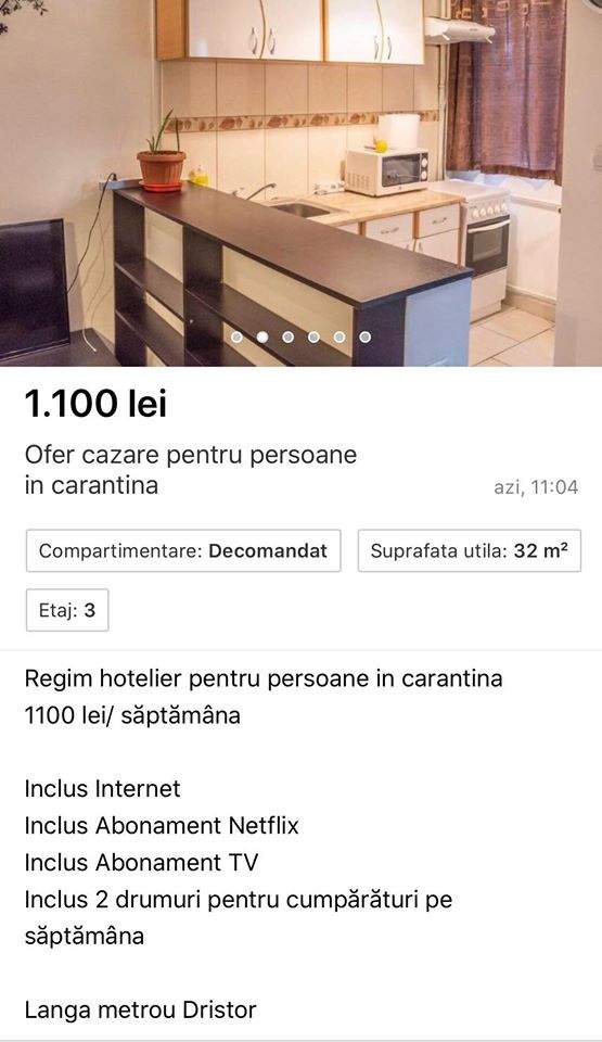 Cazare în regim hotelier, în București, pentru persoanele în carantină! „Netflix&chill” și cumpărăturile, la pachet / FOTO