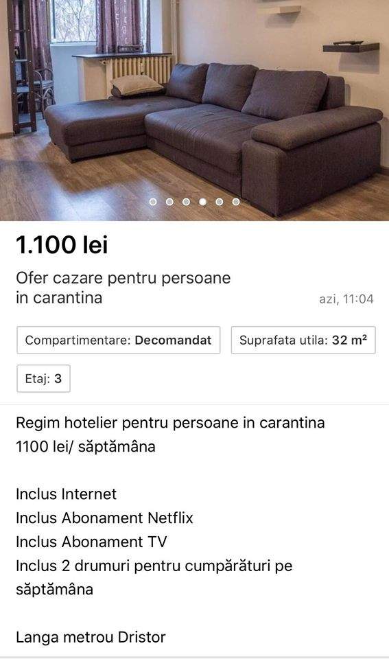 Cazare în regim hotelier, în București, pentru persoanele în carantină! „Netflix&chill” și cumpărăturile, la pachet / FOTO