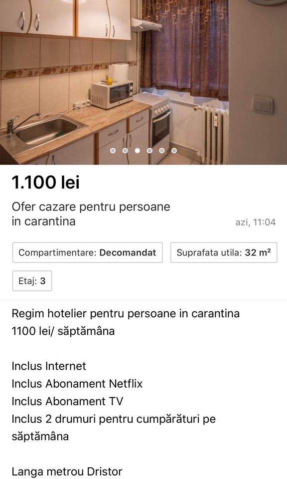 Cazare în regim hotelier, în București, pentru persoanele în carantină! „Netflix&chill” și cumpărăturile, la pachet / FOTO