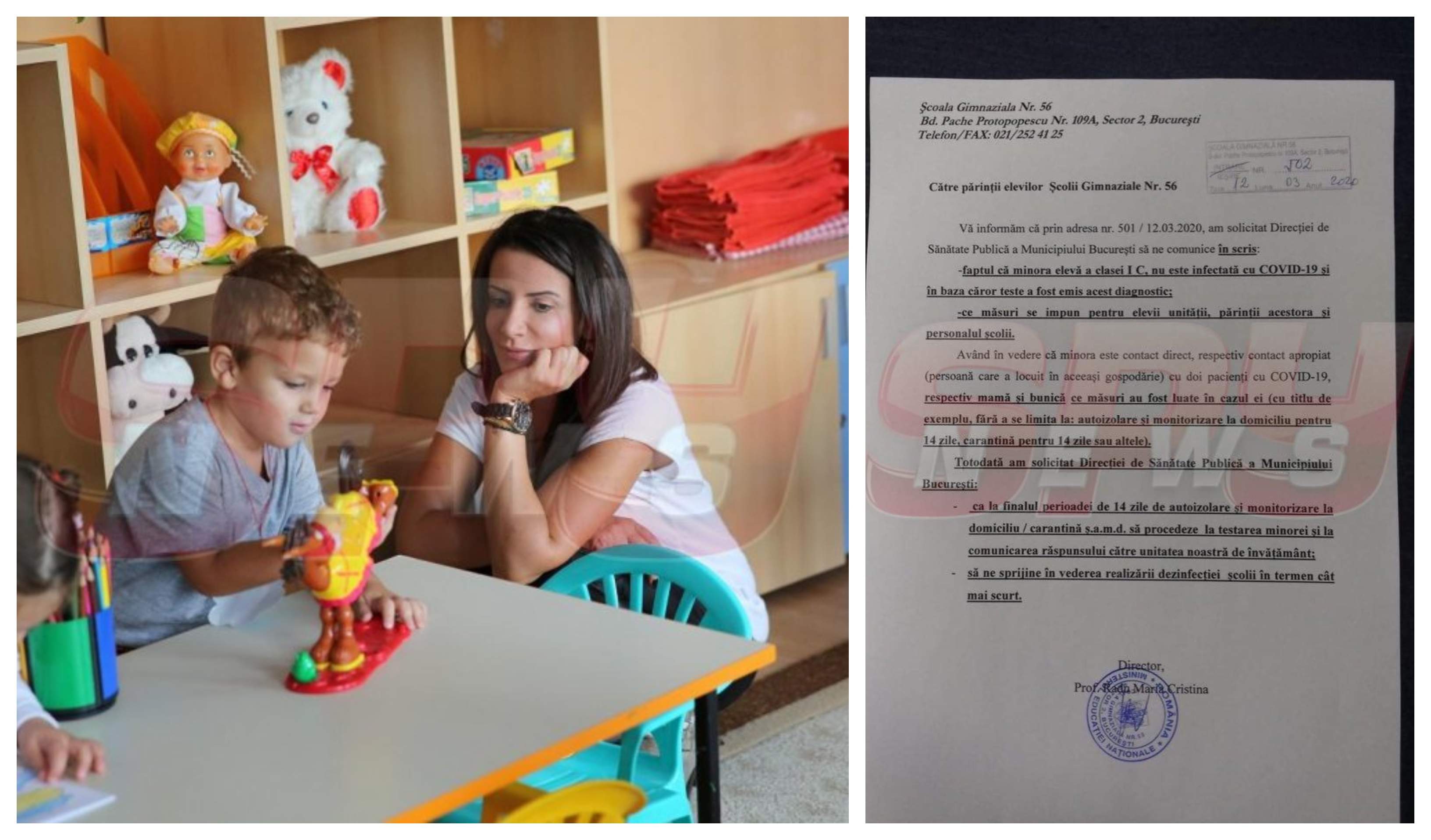 EXCLUSIV. Rezultatul testului pentru coronavirus al colegei fiului Marei Bănică! Mama copilei este una persoanele infectate