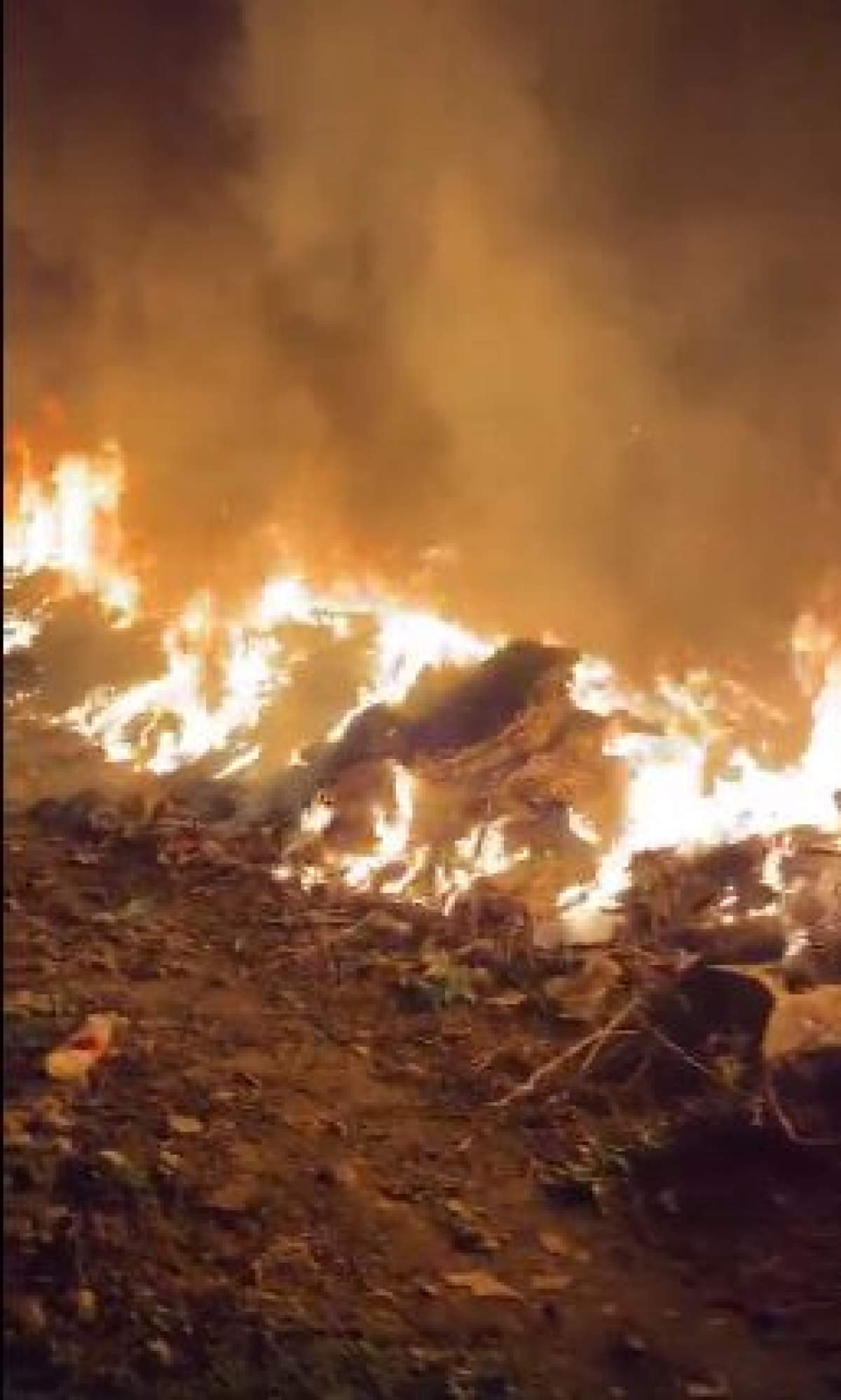 Incendii de deșeuri lângă București. Ministerul Mediului a intervenit în miezul nopții / VIDEO