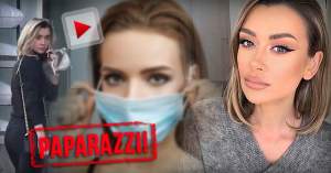 VIDEO PAPARAZZI / Nu așa se folosește masca de protecție! Denisa de la Bambi, surprinsă în plină pandemie de coronavirus. Nu ține cont de sfaturi!