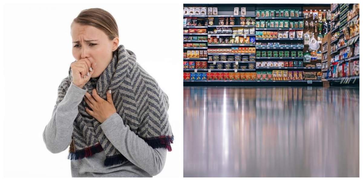 De necrezut! Un supermarket și-a aruncat alimente în valoare de 35.000 de dolari, din cauza unei femei care a tușit intenționat pe ele