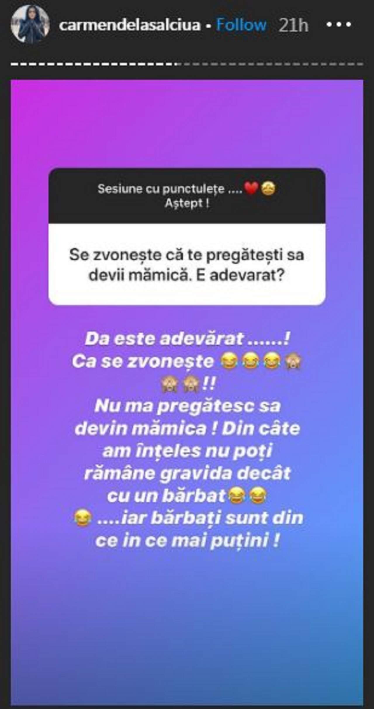 FOTO / Carmen de la Sălciua, reacție după ce s-a zvonit că se pregătește să devină mamă. „Da, este adevărat”