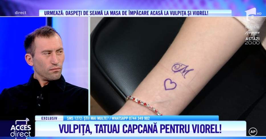 Vulpița și-a făcut tatuaj! Cum arată și ce reacție furibundă a avut Viorel: „M e de la Marian”