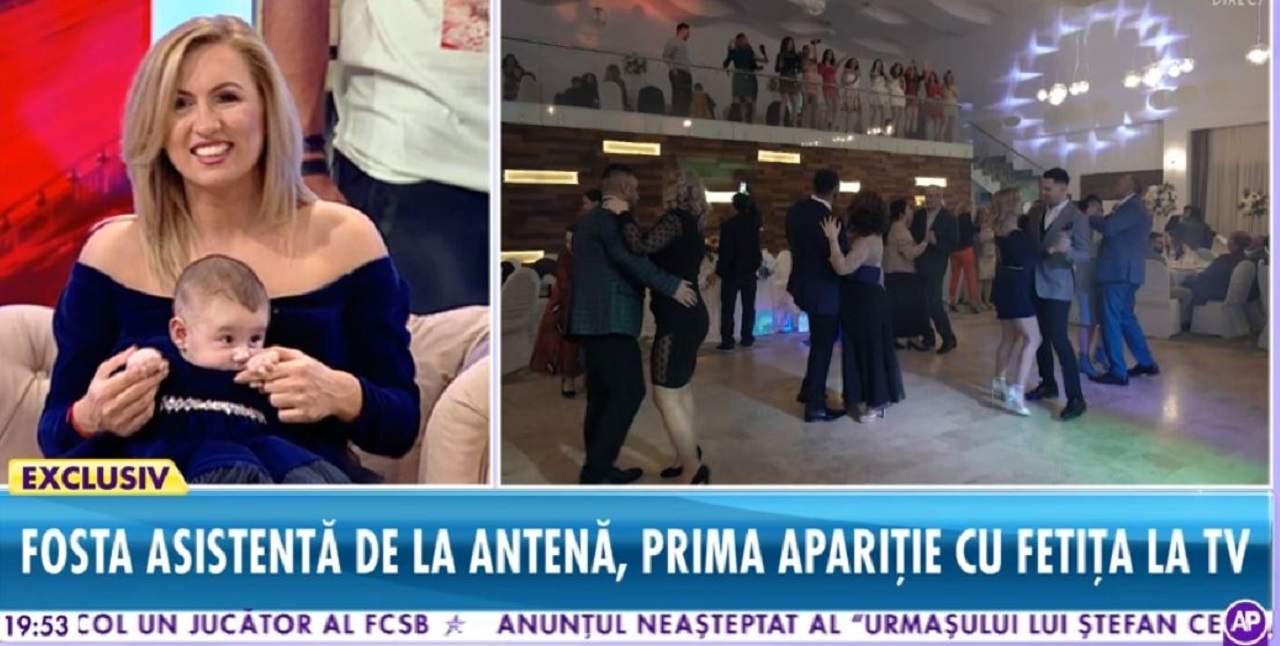 VIDEO / Zizik, prima apariţie cu fetiţa la televizor. Fosta asistentă de la "Star Matinal" face deja planuri de nuntă, după botezul micuţei Arianna