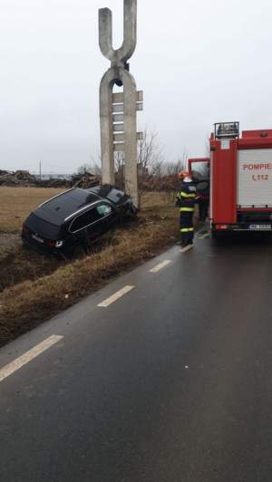 Accident teribil la intrarea în Târgu-Neamț. Șoferul a adormit la volanul mașinii
