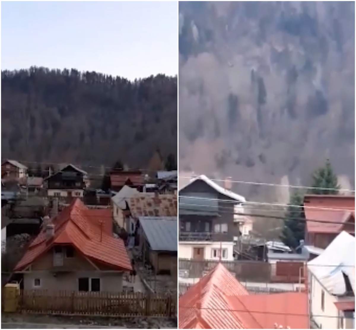 150 de persoane au fost evacuate la Azuga, după ce versantul Baiului a luat-o la vale vineri seară 