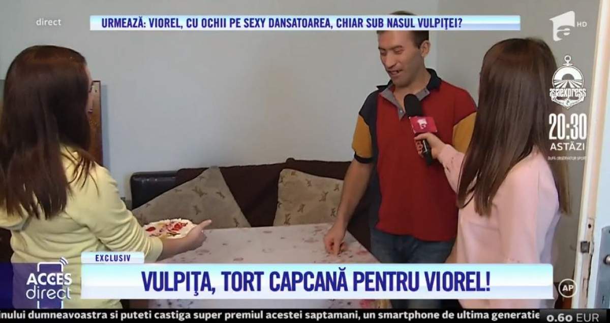 VIDEO / Veronica, pusă pe șotii. Viorel a avut parte de un tort... capcană! „Ți-am făcut o inimioară, pentru că te iubesc”