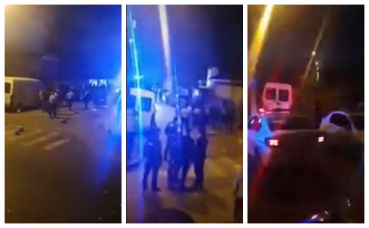Scandal monstru în Rahova, după o petrecere în stradă. Au fost trase focuri de armă! / VIDEO