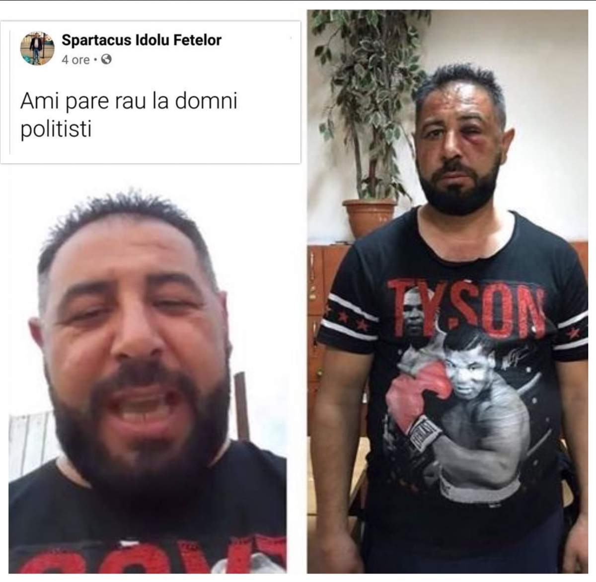 Spartacus, capul „revoluției” din Rahova, le-a cerut scuze polițiștilor, după o noapte petrecută în arest