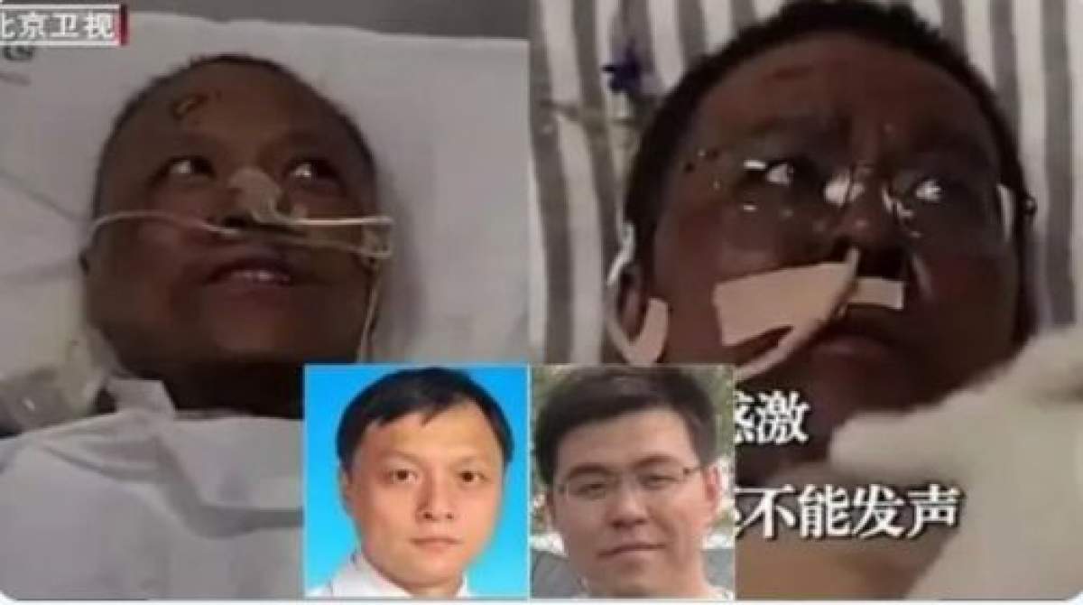 COVID-19 le-a schimbat viața și culoarea pielii. Doi medici din Wuhan, de nerecunoscut după ce și-au revenit din comă