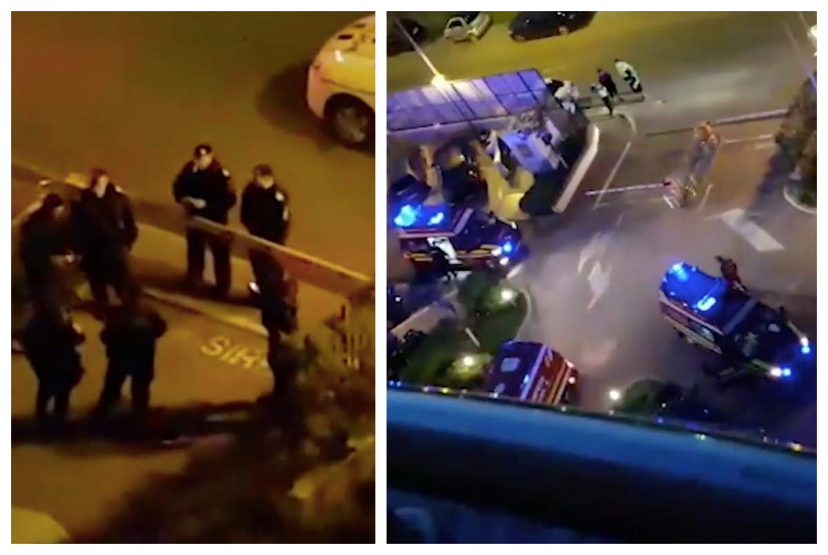 Scandal cu focuri de armă în Capitală. Un polițist a fost înjunghiat și un tânăr în chiloți, împușcat