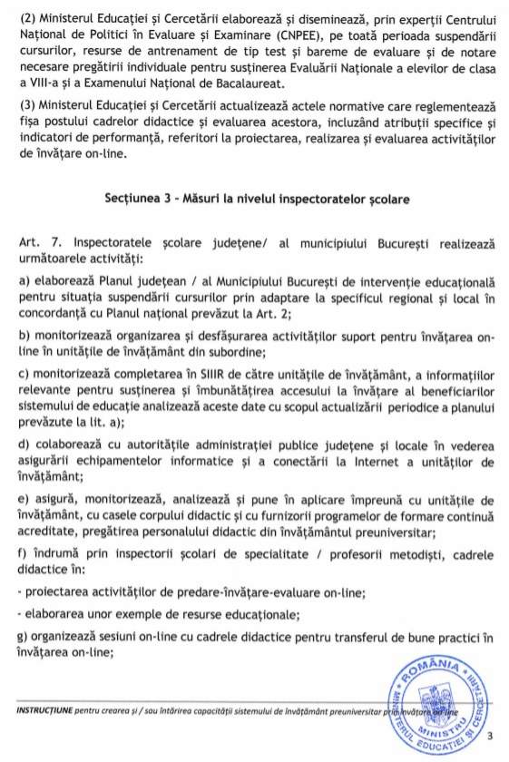 Instrucțiunile pentru învățământul la distanță, emis de ministerul Educației. Care sunt măsurile prevăzute de ministru. Documentul oficial / FOTO