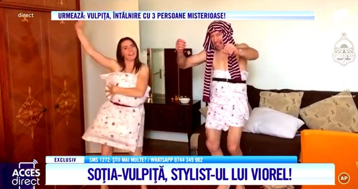 VIDEO / Vulpița și Viorel, provocarea virală cu perna, chiar în apartamentul lor! Și ei pot pot dansa pe tocuri!