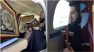 Moaște și icoane plimbate cu avionul! Doi preoți au binecuvântat Moldova din aer, ca să scape de coronavirus  / FOTO
