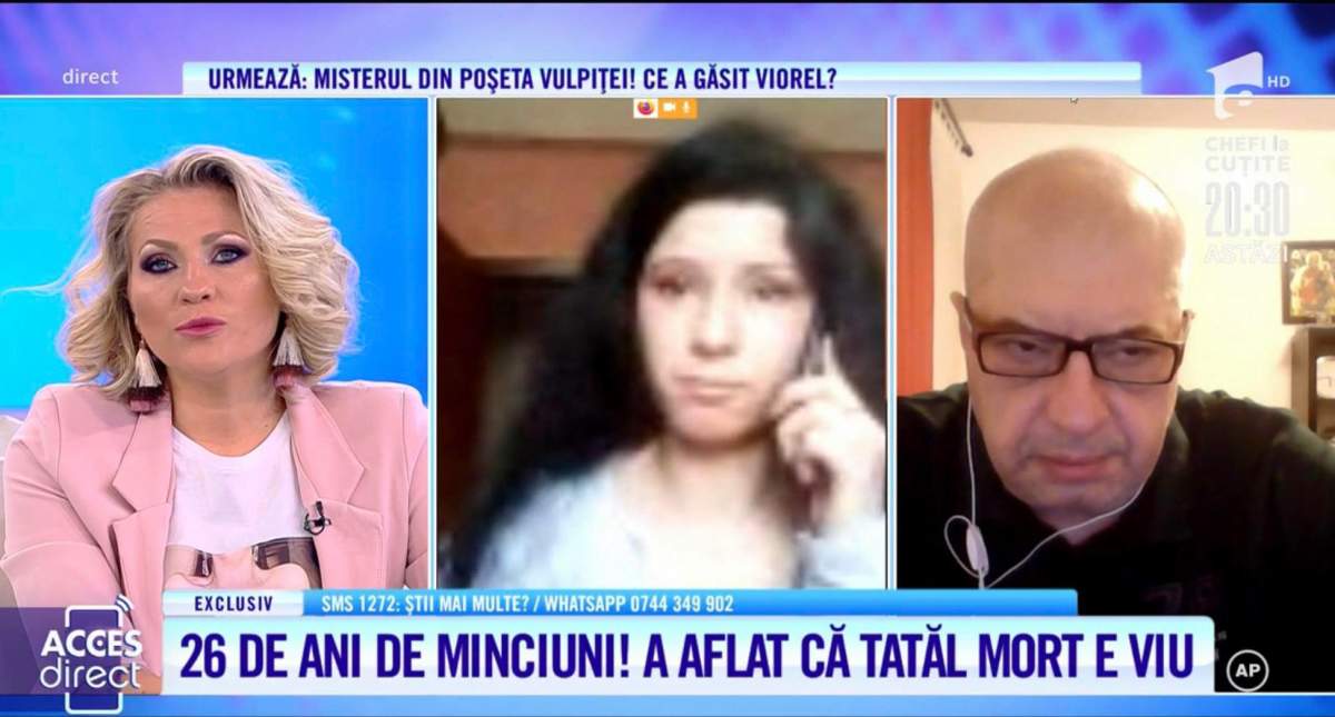 Acces Direct. O tânără a aflat după 26 de ani că „tatăl mort” este, de fapt, viu! Fida se îneacă în oceanul disperării: „Unde e?”