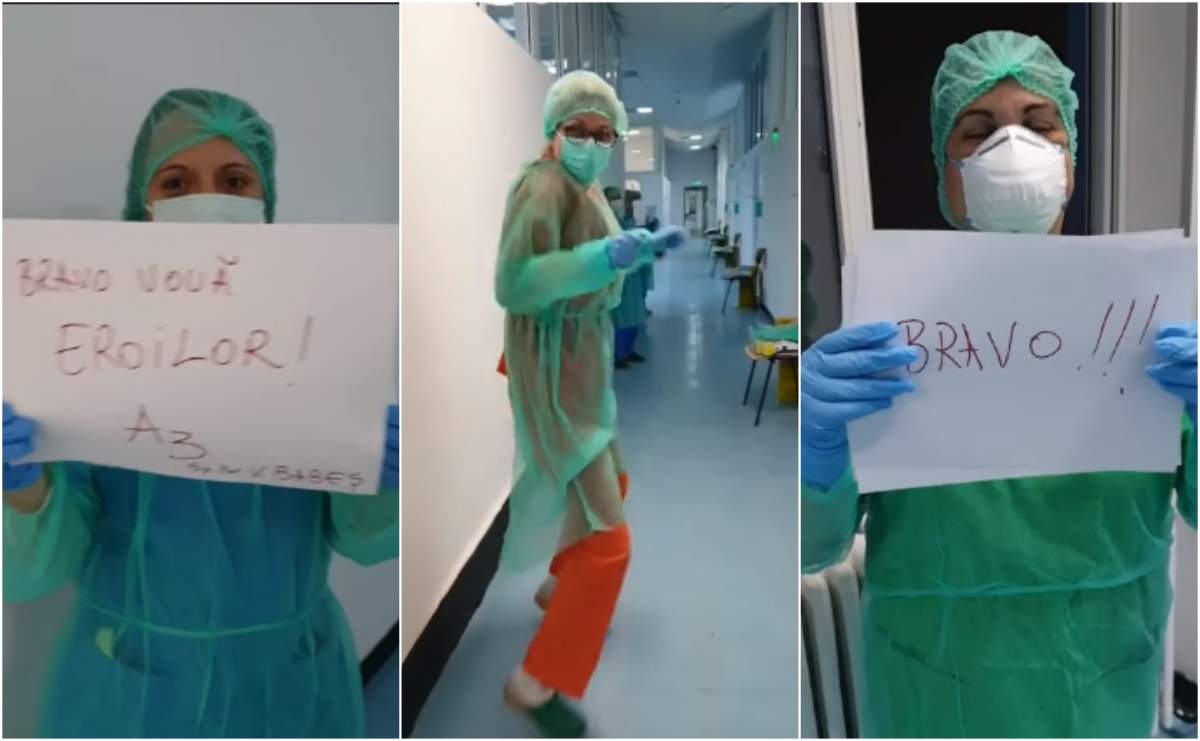 Asistentele de la Spitalul ”Victor Babeș” din București, mesaj emoționant, în pași de dans / VIDEO