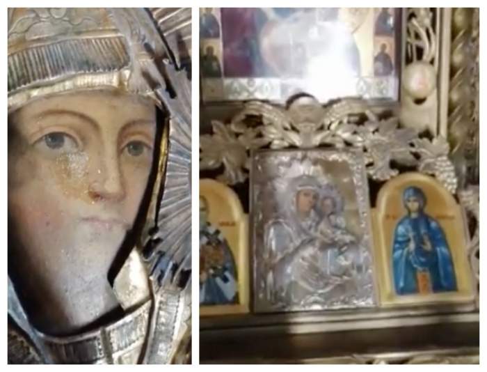 VIDEO / Semn divin în București. Icoana făcătoare de minuni a Maicii Domnului, de la Biserica Hagiu a plâns cu lacrimi de mir