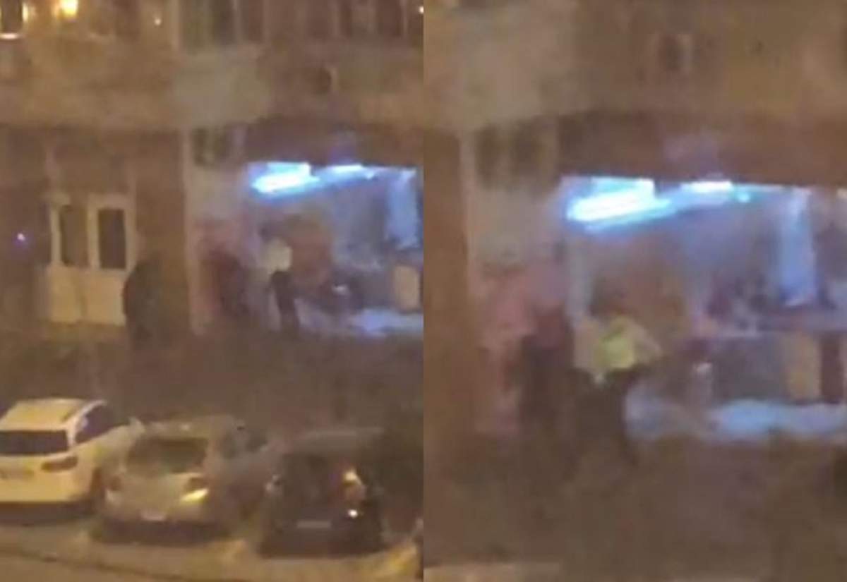 VIDEO / Scene șocante în Capitală! Polițist filmat în timp ce lovește cu bestialitate o persoană, cu piciorul, în plină stradă
