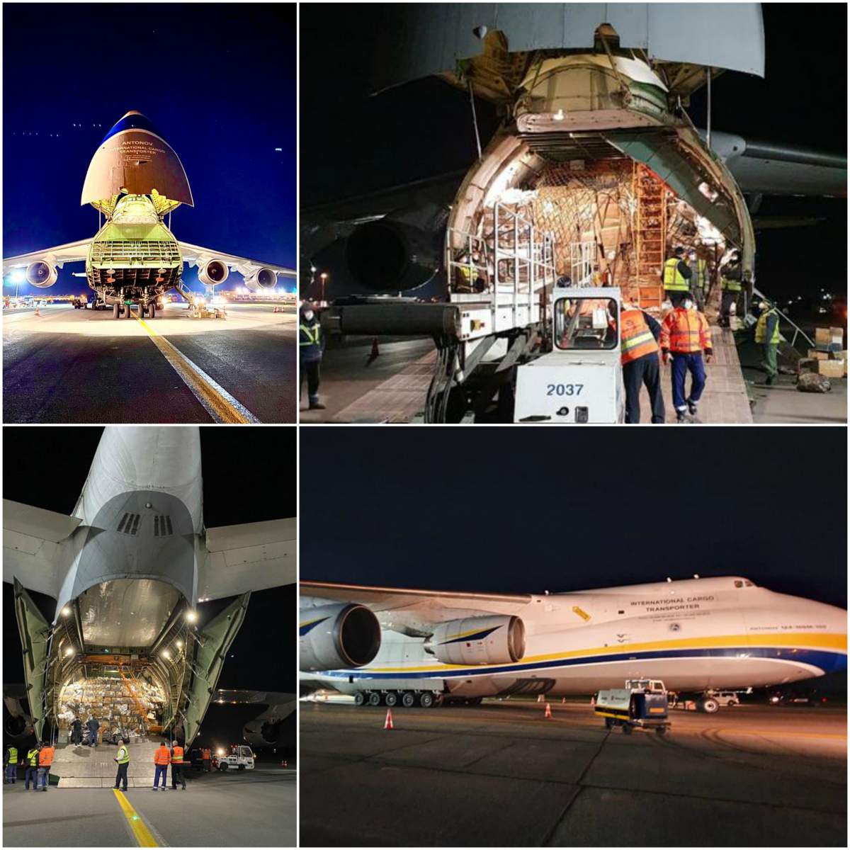 Un Antonov AN 124 încărcat cu echipamente medicale a ajuns în România. Alte 12 avioane de tip cargo vor ateriza pe Aeroportul Otopeni / VIDEO