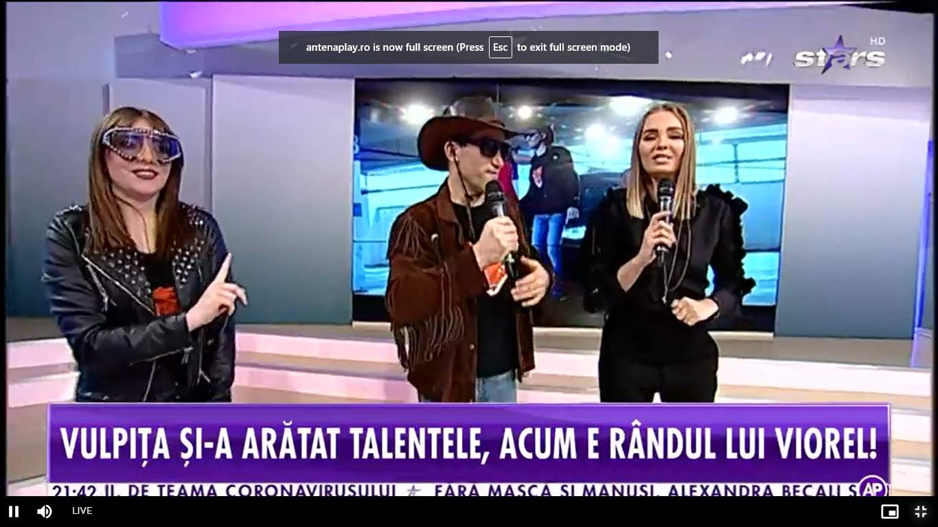 Viorel și Maria Constantin au cântat în direct la Antena Stars!  Vulpița a fost și ea prezentă