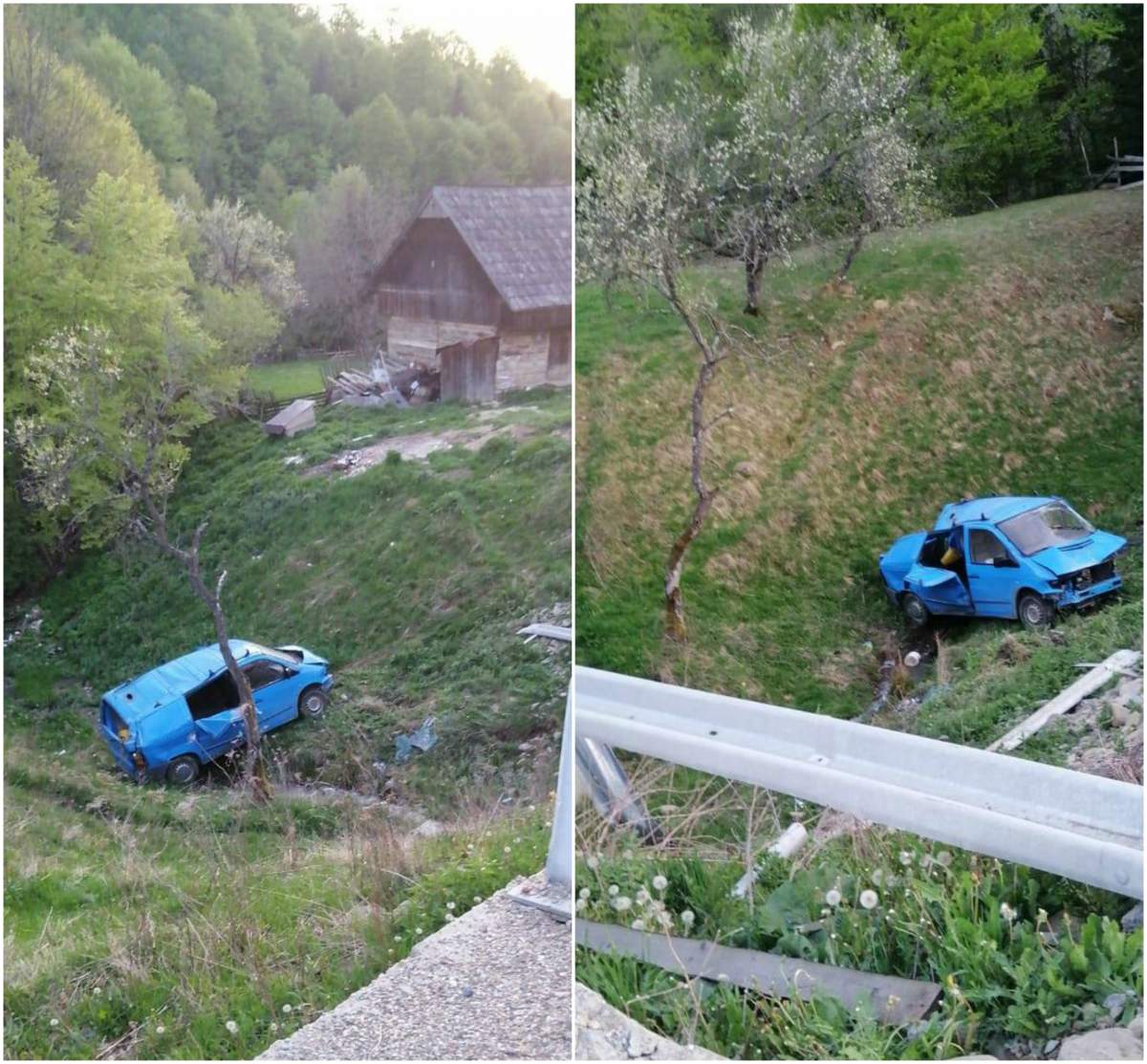 Un bărbat din Bistrița-Năsăud a căzut cu mașina într-o râpă, rănind doi copii. Halucinant ce a declarat în fața oamenilor legii