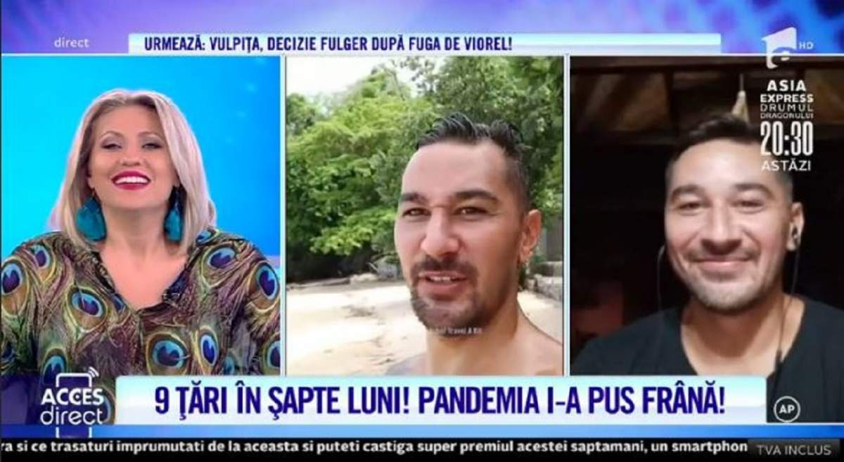 Acces Direct. Metin, un celebru vlogger român a vizitat 9 țări în 7 luni! Pandemia însă l-a blocat în Thailanda! „Și pe stradă dacă ești prins de Poliție fără mască ești amendat”