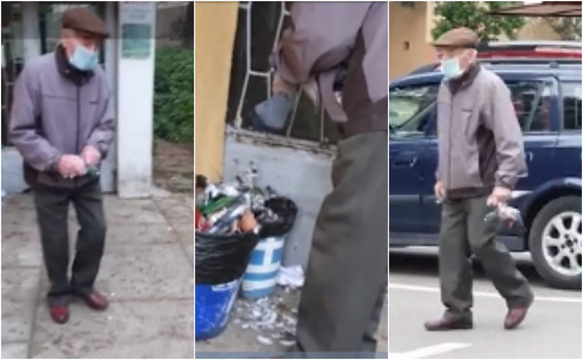 Scene șocante pe o stradă din Suceava. Un bătrân a fost surprins jumulind de viu un porumbel: „Îl mâncați” / VIDEO